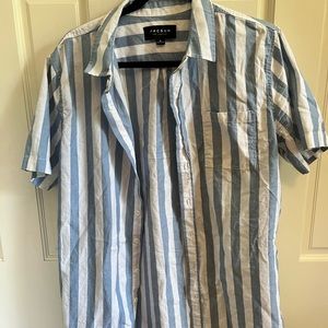 Pacsun Blue Stripe button up